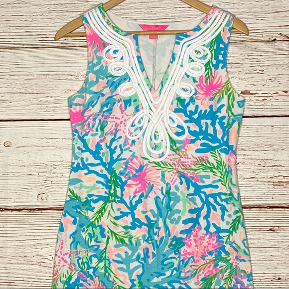 Lilly Pulitzer Harper Shift Dress in Coral Bay Sz XS - Picture 11 of 16